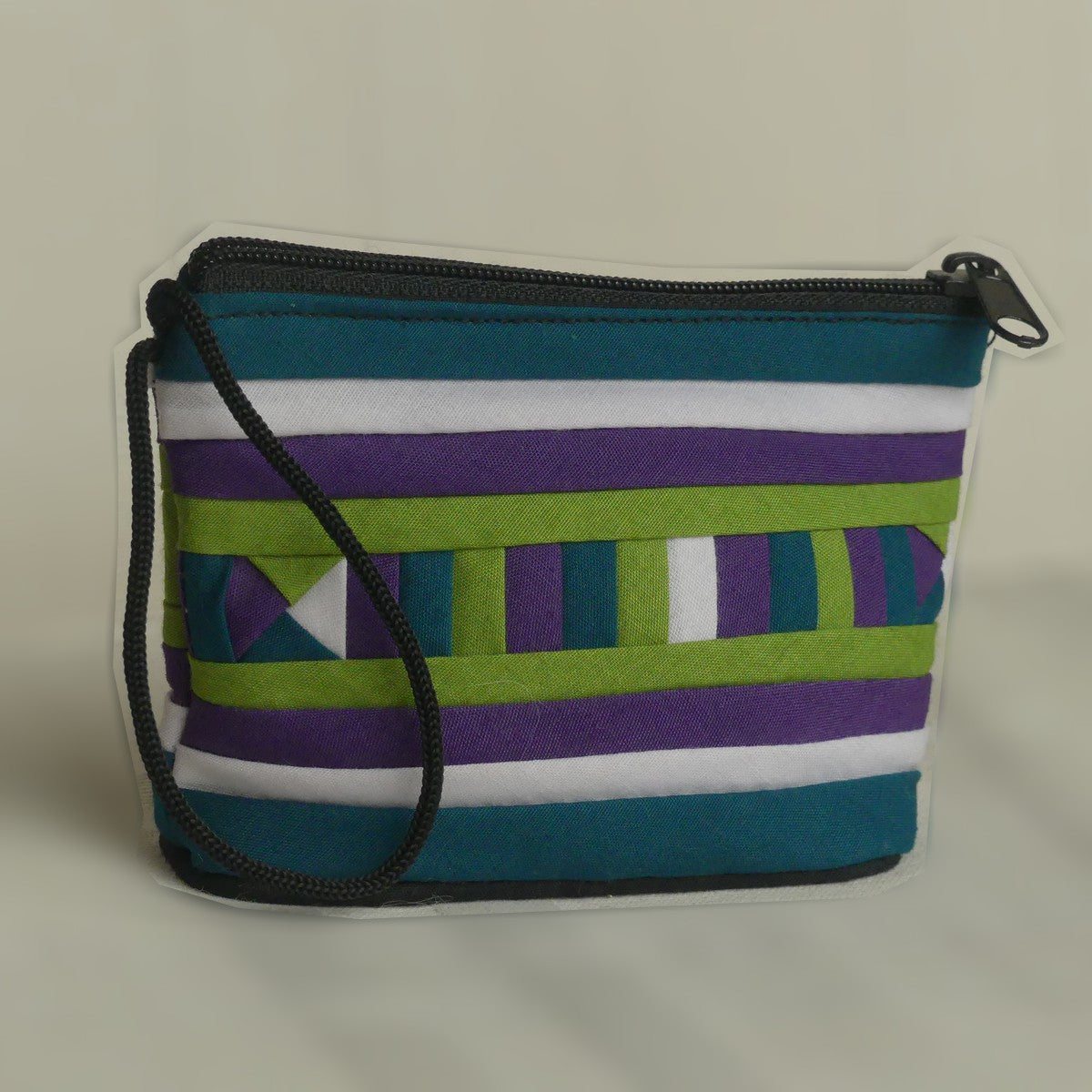 Pochette fait main - petit format | verte foncé