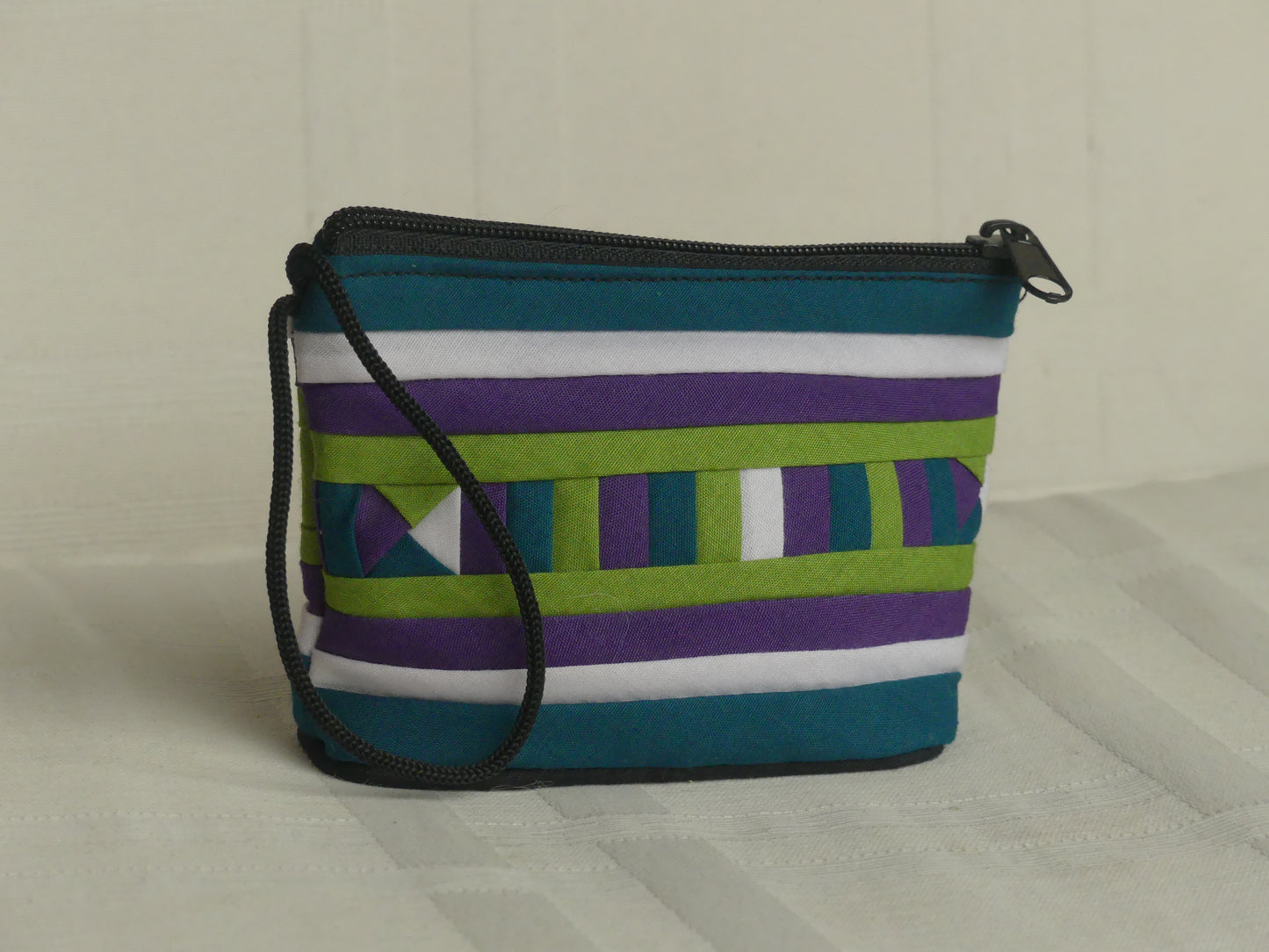 Pochette fait main - petit format | verte foncé