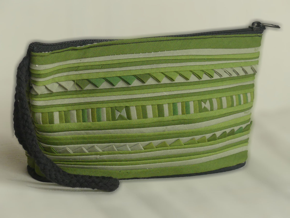 Pochette fait main - grand format | verte