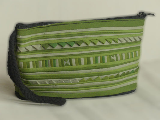 Pochette fait main - grand format | verte