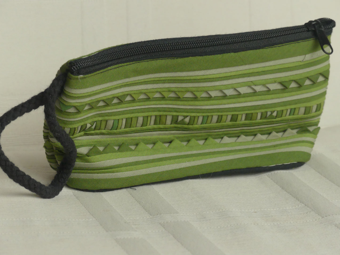 Pochette fait main - grand format | verte