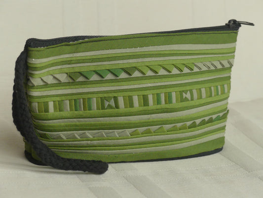 Pochette fait main - petit format | verte