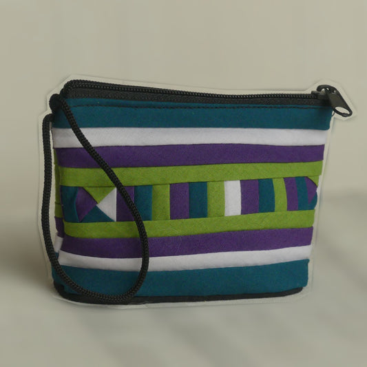 Pochette fait main - petit format | verte foncé