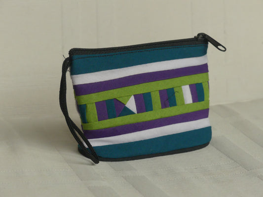 Pochette fait main - petit format | verte foncé
